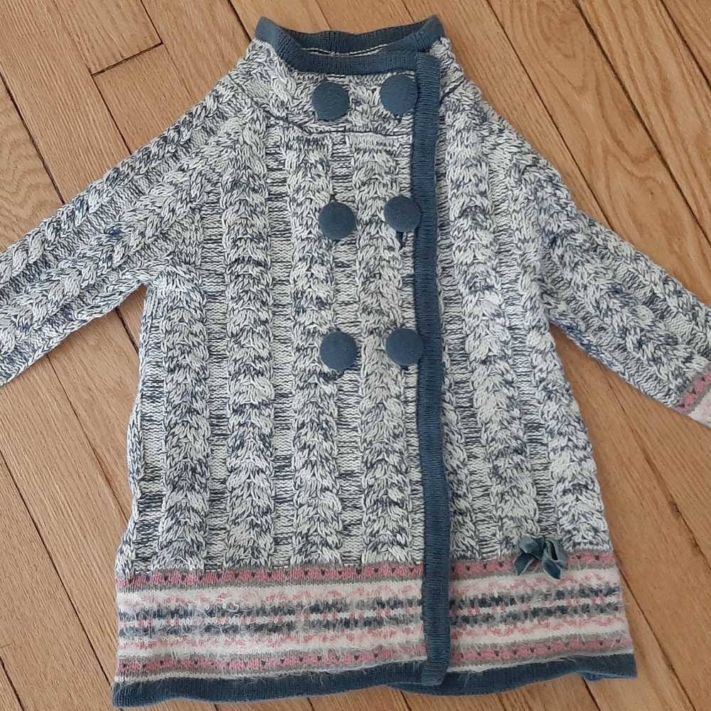 Maggie & Zoe Blue and Pink Knit Jacket